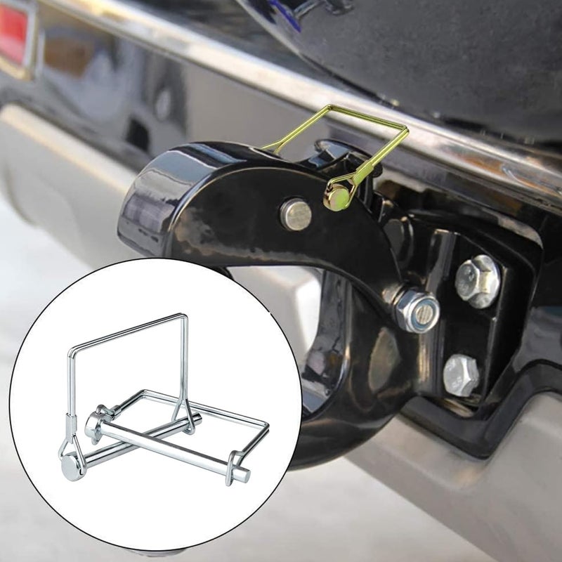 Truleego 10 Pack Trailer Coupler Pins 1/4" x 3-5/32", Zinc-Plated Steel Latch Hitch Pins for Trailer Tongue, Safety Towing Accessories, RV, Boat, Lawn Mower, Tractor – Replacement Pin Kit - Image 4